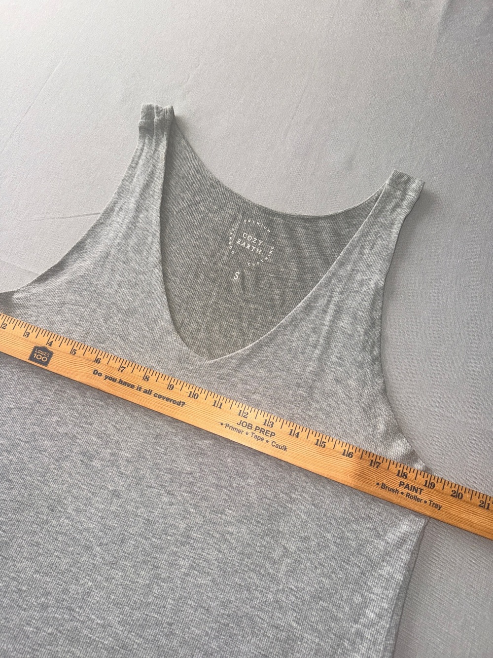 Cozy Earth Ribbed Top V Neck Tank - Small - Picture 3 of 6
